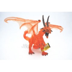 Figura Gran Dragón de fuego translúcido (Plastoy)