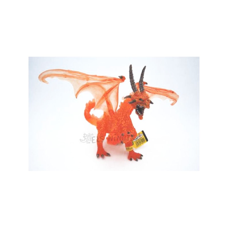 Figura Gran Dragón de fuego translúcido (Plastoy)