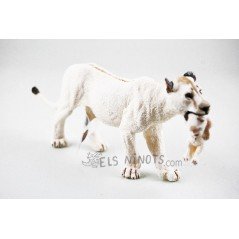 Figura Leona Blanca con cachorro Papo