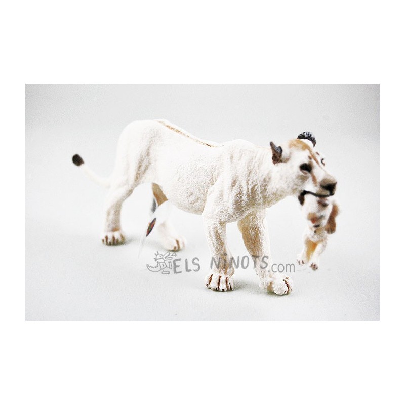 Figura Leona Blanca con cachorro Papo