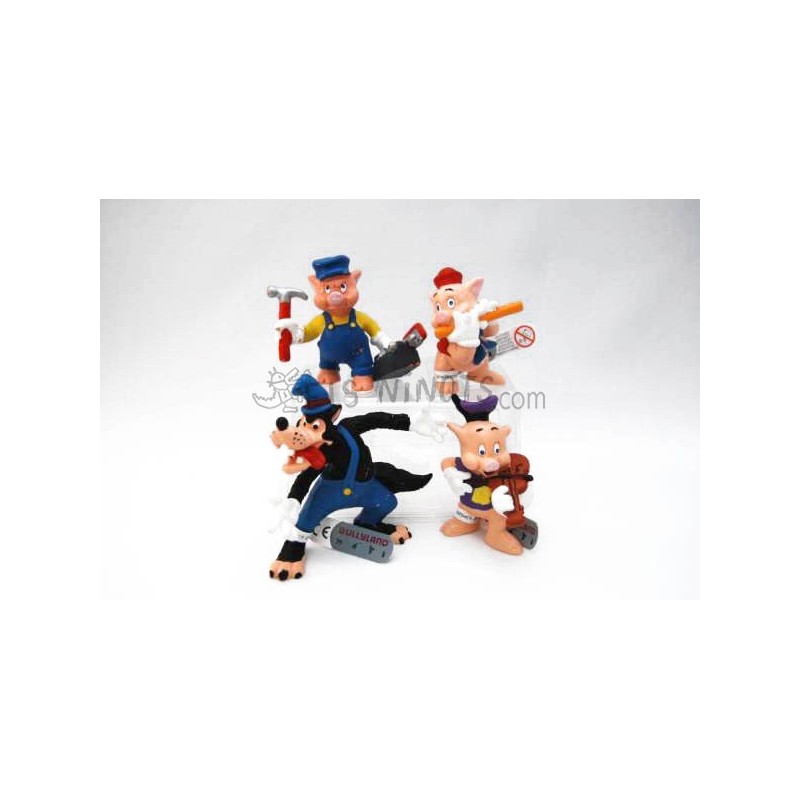 Colección figuras de Disney los Tres Cerditos y el Lobo Colección figuras de Disney los Tres Cerditos y el Lobo