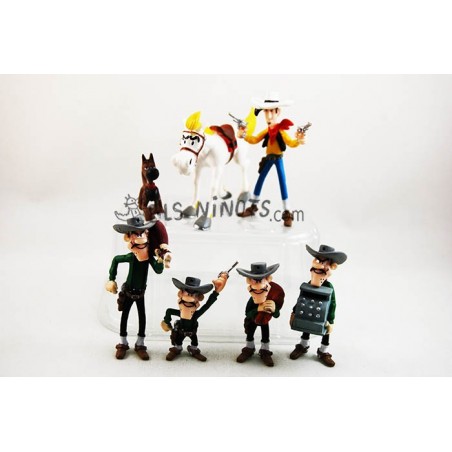 Colección figuras Lucky Luke tubo