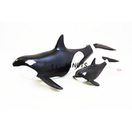 figura Orca y Orca joven schleich