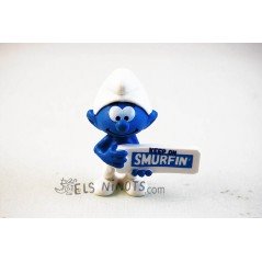 Figura Barrufet amb cartell Smurfin