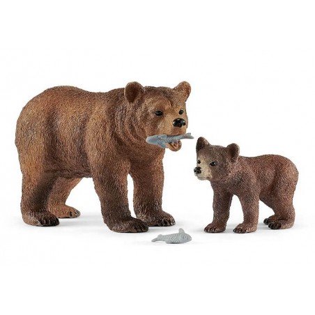 Figures La mare ossa Grizzly amb cria