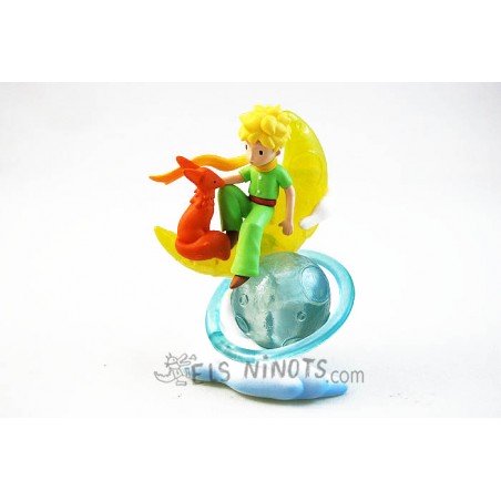 Figurine le Petit Prince et le Renard sur la Lune