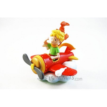 Figurine le Petit Prince et le Renard dans un avion
