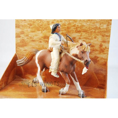 Figurine de garçon Sioux sur poney