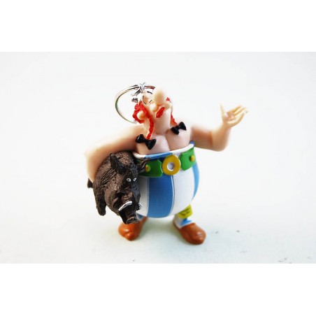 Figura clauer Obelix portant senglar