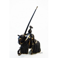 Figurine Chevalier Noir à Cheval Schleich