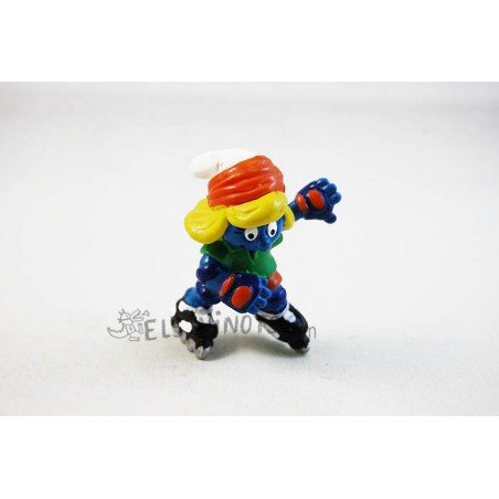 Figurine Schtroumpf patinage en ligne
