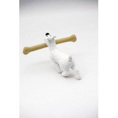 Figurine Milu avec os