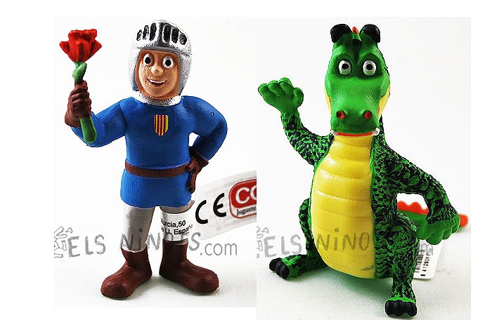 Figures i ninots día de Sant Jordi